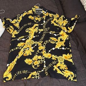 Mens short sleeve versace couture jeans shirt.